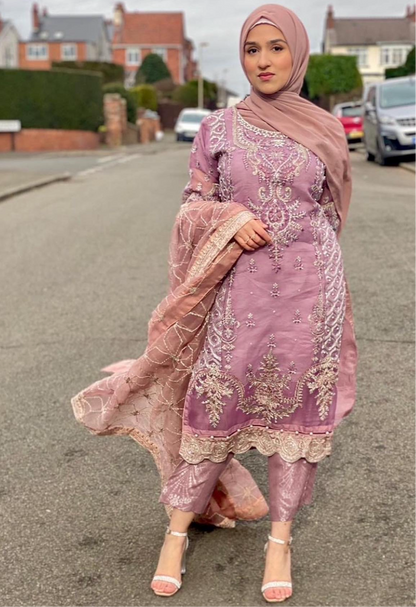 luxury lilac kameez