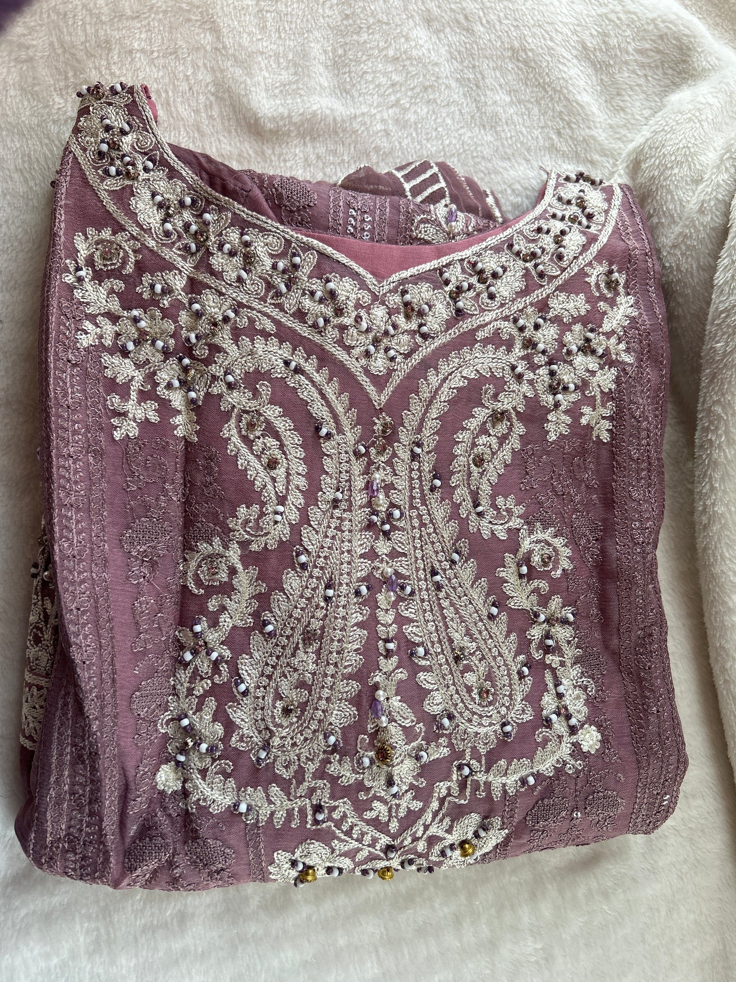 chiffon embriodery plazo