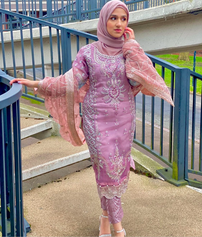 luxury lilac kameez
