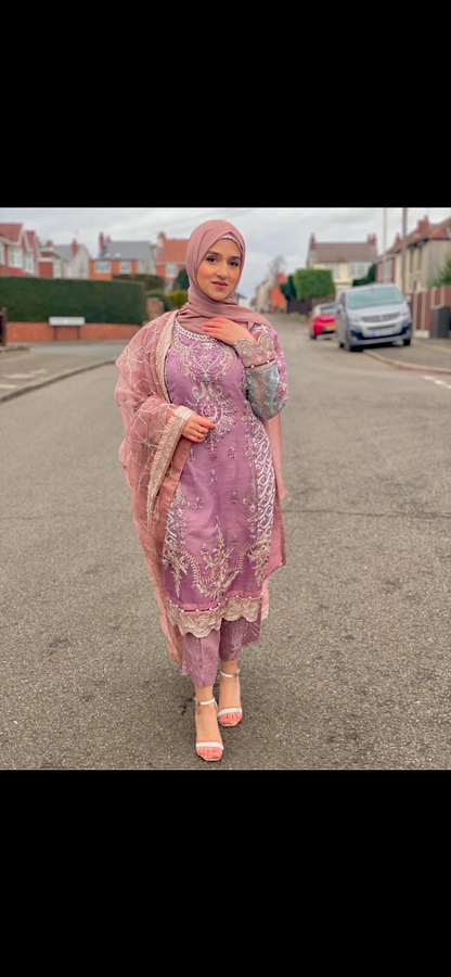 luxury lilac kameez