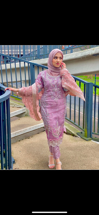 luxury lilac kameez