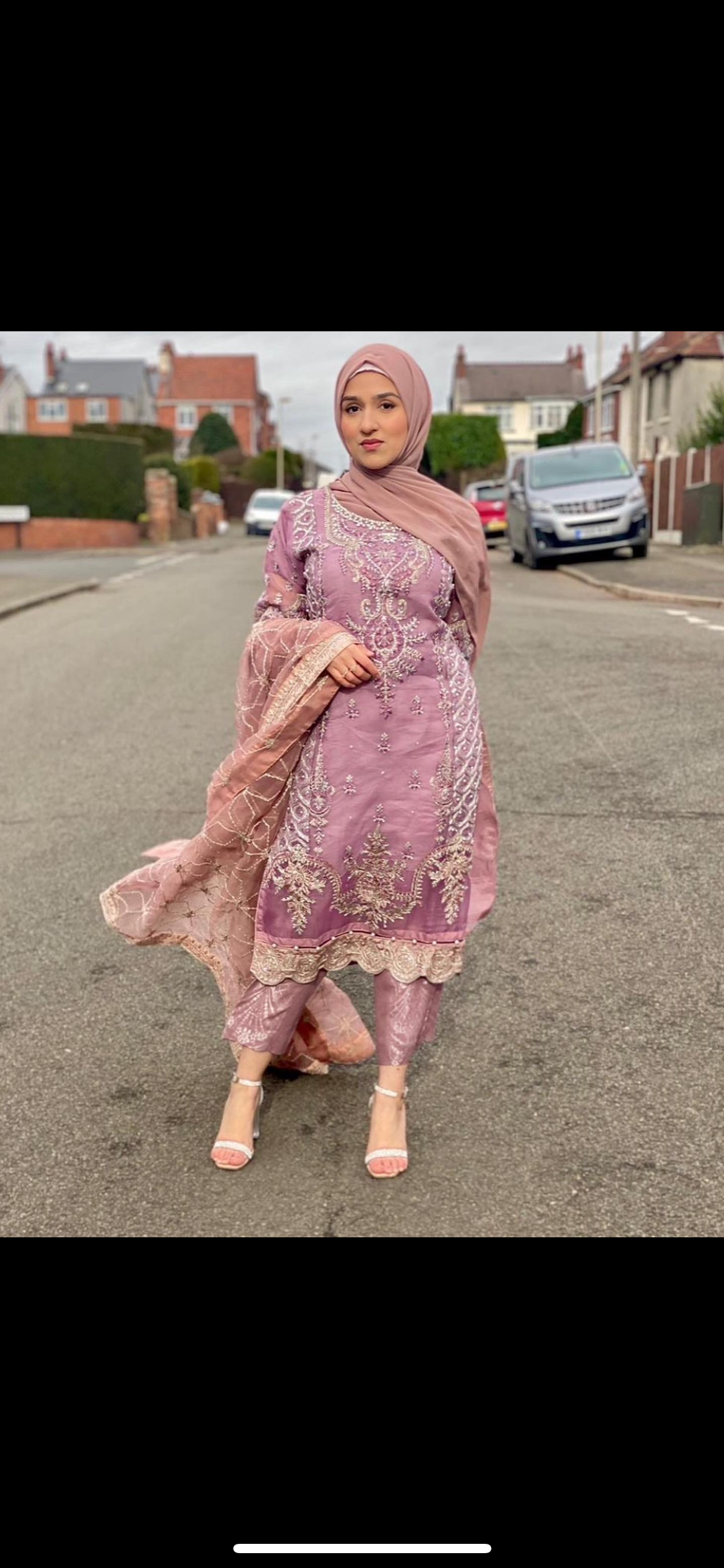 luxury lilac kameez