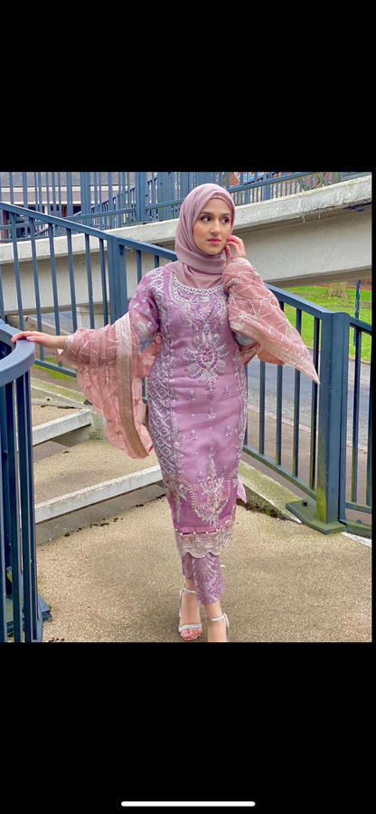 luxury lilac kameez
