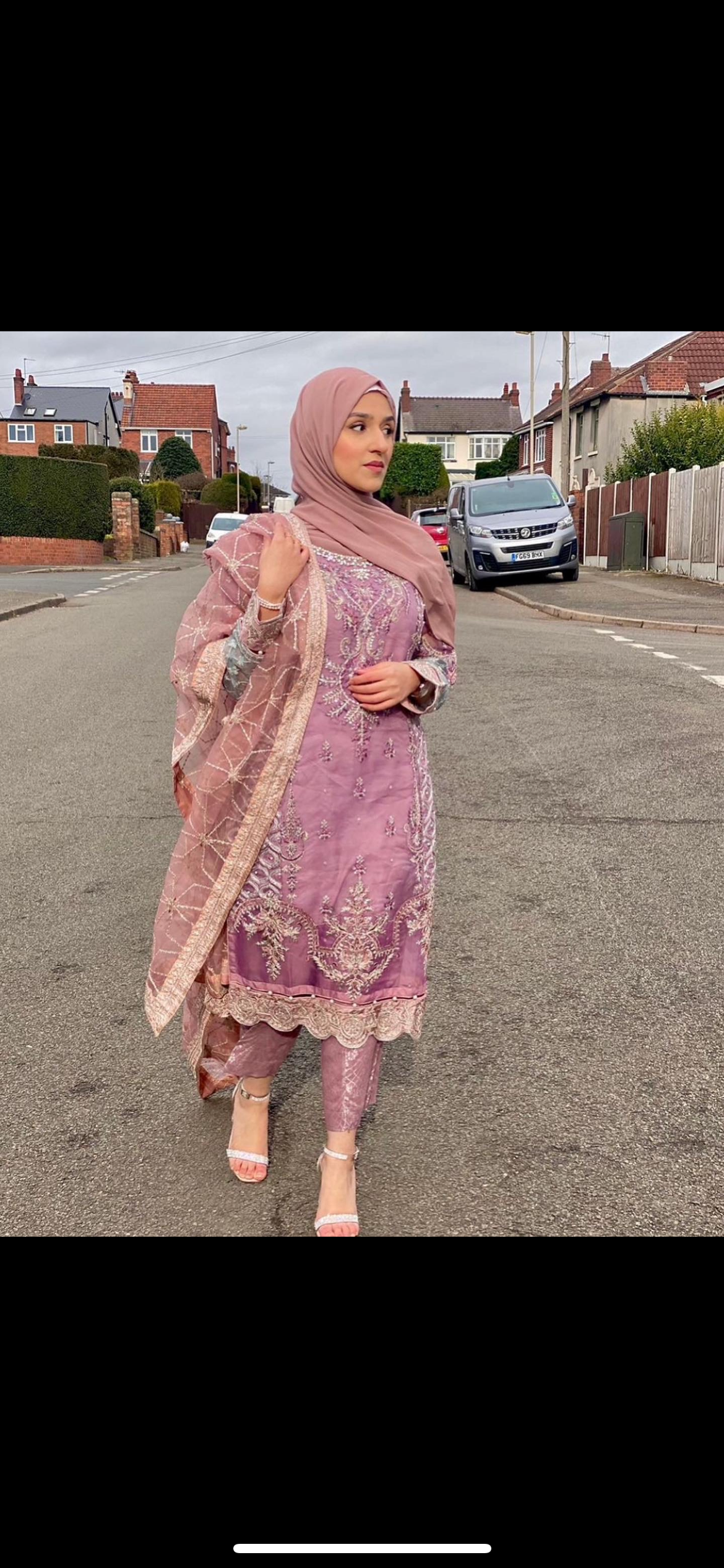 luxury lilac kameez