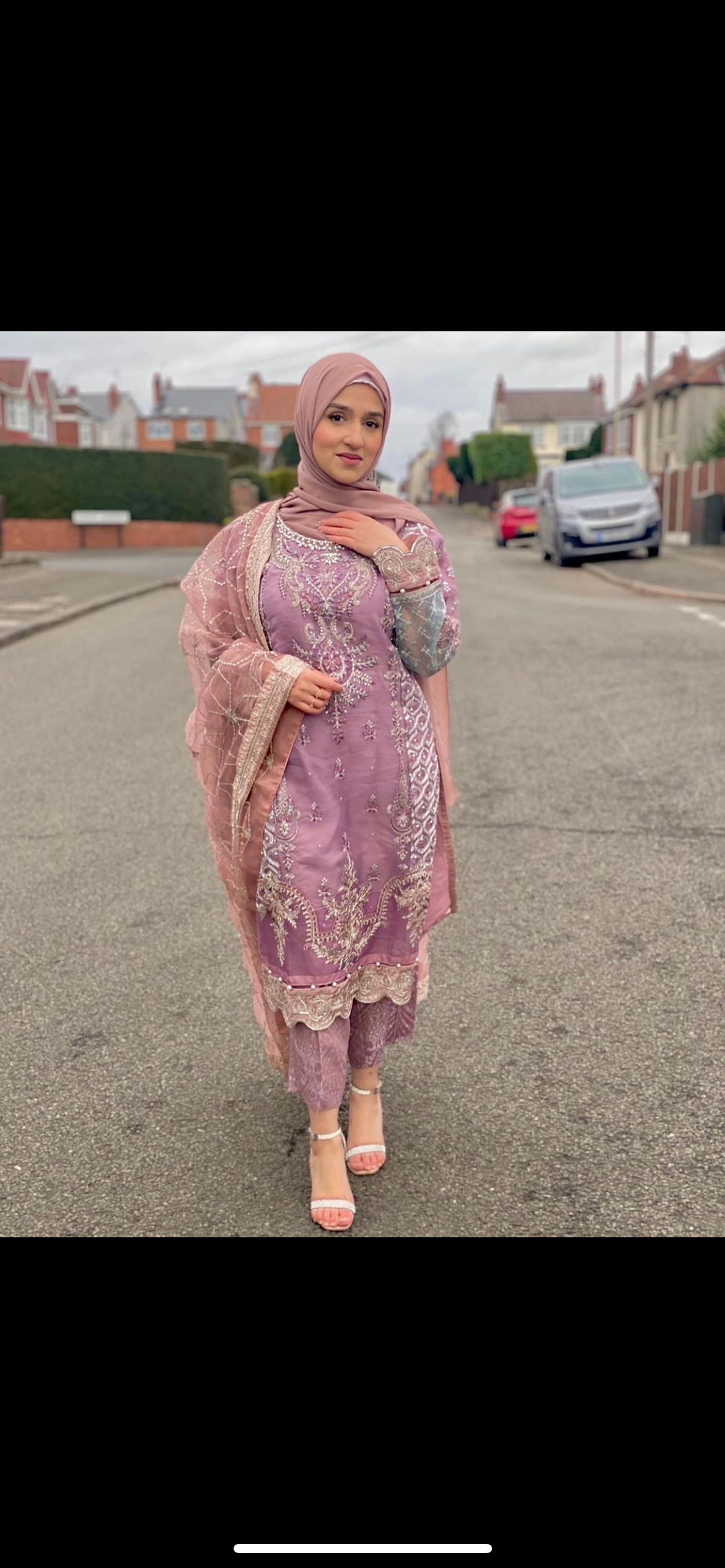 luxury lilac kameez