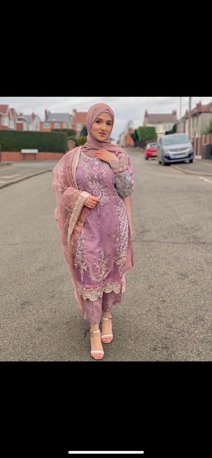 luxury lilac kameez