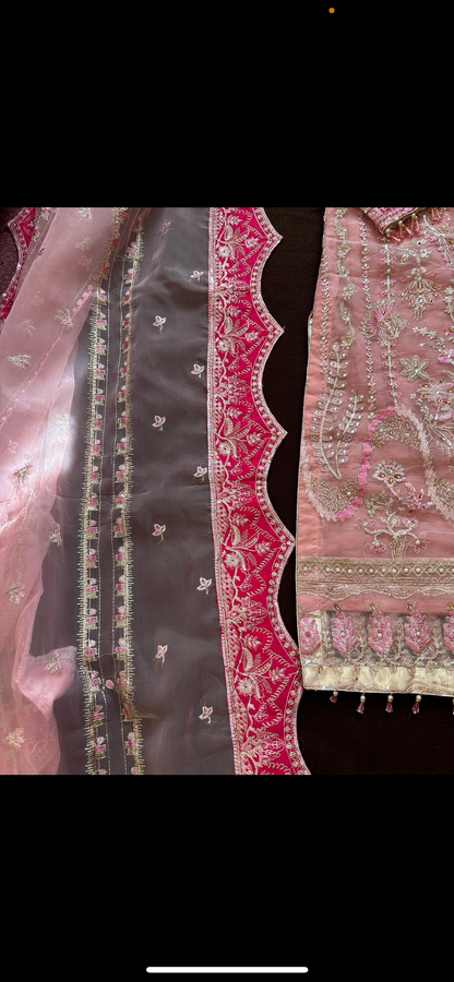 Luxury pink kameez