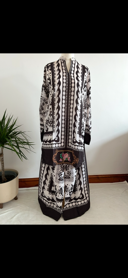 black/white co ord set